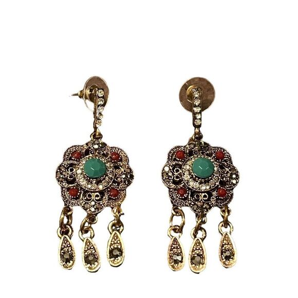 NWOT Turkish design set chain necklace and dangle earrings - Picture 6 of 9